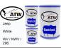 Preview: Jeep, White, WV / NWV / 296: 500ml Lackdose + 500ml Klarlack + 250ml Härter - Set, von ATW Autoteile West.